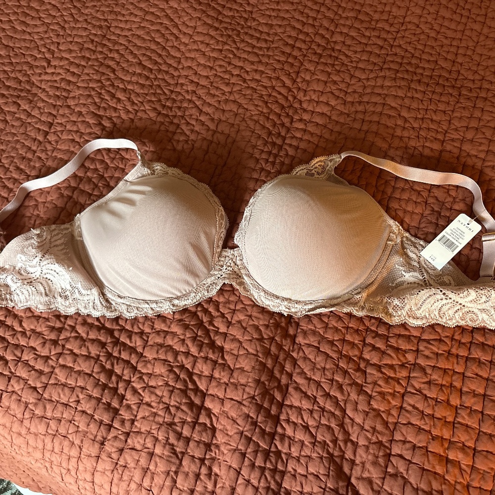 NWT Natori Feathers Bra 34G Pink Pearl